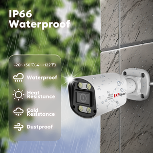 EXPGlobal Dış Mekan Sesli POE IP Kamera 8MP H.265 IP66 Su Geçirmez Video CCTV Güvenlik Sistemi 84 Derece Görüş Açılı Lensler - Product Image 6