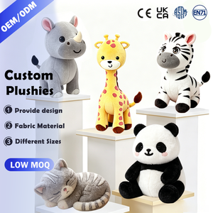 Peluche Personalizzati in Cotone PP, Gatto Cartone Animato, OEM con il Tuo Logo, Ingrosso, Morbidi, Ecologici, Antistress, Regalo di Compleanno per Bambini - Product Image 1