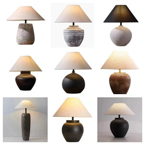 Lampada <span class=keywords><strong>da</strong></span> Tavolo Decorativa Vintage in Stile Giapponese Wabi Sabi, in Tessuto e Ceramica, per Soggiorno, Camera <span class=keywords><strong>da</strong></span> Letto, Comodino e Hotel - Product Image 3