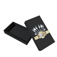 Boîte de luxe pour couteaux et fourchettes avec logo, emballage de vaisselle de luxe, boîtes cadeaux avec insert – Vente en gros usine