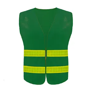 Highlighter Crystal lattice traffic polyester cloths High Visibility Reflective Safety Vest