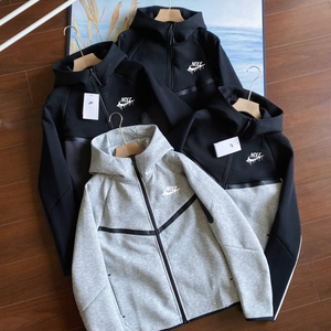 Nuova Tuta Sportiva in Tech Fleece con Felpa e Giacca, Set Due Pezzi da Jogging per Uomo, Abbigliamento Casual - Product Image 1