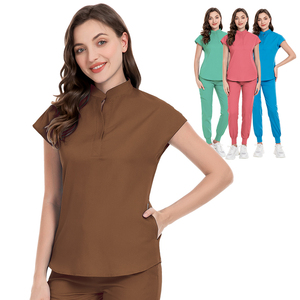 Uniformes médicos de enfermería para hospitales, conjuntos de enfermería para mujeres, Conjunto personalizado y al por mayor, gran oferta <span class=keywords><strong>2022</strong></span>, trajes de <span class=keywords><strong>manga</strong></span> corta, uniforme de fregado superior - Product Image 2