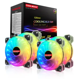 COOLMOON Good Selling Fan 120mm Cooling PC YUPO RGB 6PIN Computer Gaming Cooler Fan In Stock Air Cooling Fan for Cabinets