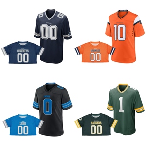 FQ Impression Sublimée Personnalisée Football Américain Sportif Tout Mesh Jersey Rétro Mesh Boxy Cropped American Football Team Fans Jersey - Product Image 5