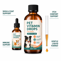 Suplemen Vitamin Cair untuk Anjing - Meningkatkan Imunitas, Meredakan Gatal, Memperbaiki Kesehatan Kulit dan Bulu, Semua Ras, Botol Pipet
