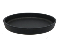 Plaque de service ronde en fonte épaisse pré-culottée pour la restauration, idéale pour les steaks, avec logo personnalisé OEM, ustensile de cuisson professionnel