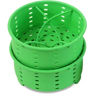 Multi-use Cookware Silicone Foldable kitchen food steamer strainer basket