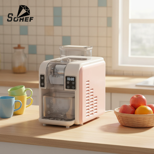 Machine à glaçons SOHEF électrique à 4 saveurs, forme carrée, flocons de neige, 20/30 kg/24h, haut rendement, acier inoxydable, usage domestique, extérieur, cinéma - Product Image 2