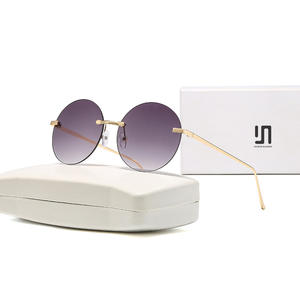 Nouvelles lunettes de soleil rondes pour femmes, monture en métal, verres PC UV400, type 3, légères, tendance, numéro de pièce 7601 - Product Image 5