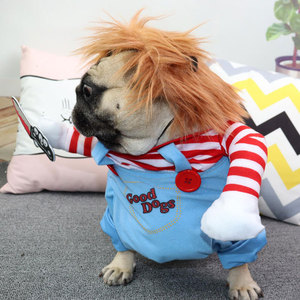 Sıcak satış cadılar bayramı giysileri için köpek kostüm komik özel Pet giysi Cosplay kedi köpek giyim bebek tutan bir bıçak kostüm - Product Image 4