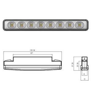 ไฟวิ่งกลางวันแบบ LED สว่างพิเศษ 8 ดวง สำหรับรถยนต์ อะไหล่รถยนต์ 12-24V - Product Image 1