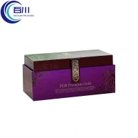 Caja de Regalo Rígida de Papel Morado Premium al por Mayor con Tapa y Base, Impresión de Logotipo, Embalaje con EVA para Perfumes, Aceites y Productos Cosméticos