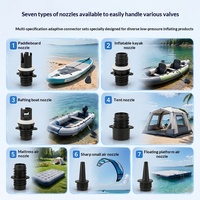 Pompe à air portable rechargeable pour voiture, en ABS, pour tente de camping, paddleboard, kayak, sans fil
