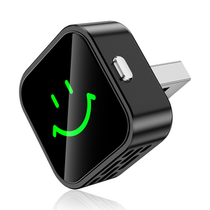 Adaptateur CarPlay Smiley Design, interrupteur Btn & connexion mobile 2 en 1, adaptateur sans fil CarPlay & Android Auto - Product Image 1