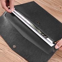 Sac de documents professionnel en cuir PU A4 avec logo personnalisé, grande capacité, mallette étanche, impression numérique, marque OEM&ODM