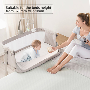 Cuna para bebé recién nacido, 9 opciones de altura, pies retráctiles, cuna multiusos para bebé, cuna para bebé que ahorra espacio - Product Image 3