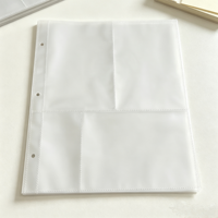 Protège-feuilles transparent en PP à 3 trous, recharge de classeur à 4 pochettes pour cartes à collectionner Kpop
