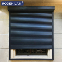 Persianas enrollables de aluminio impermeables ROGENILAN de tamaño personalizado, ventana enrollable eléctrica vertical para exteriores para el hogar