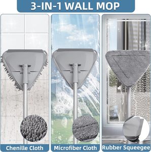 Tường Cleaner lau với tay cầm dài, 82 inch, 3-in-1 Trần làm sạch công cụ Khăn lau bụi để làm sạch sơn tường, cửa sổ - Product Image 5