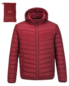 Mens Lightweight Puffer Jackets Zipper Down Jacket Windproof Warm Winter Coats For Mens