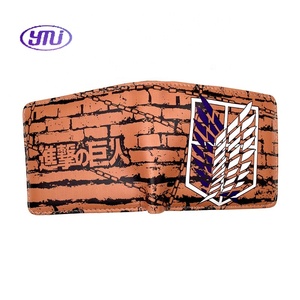 Cartera corta Attack on Titan Levi Wings Freedom PU cuero monedero Anime billetera regalo - Product Image 4