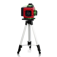Niveau laser 4 D 360 Outil de mesure laser à nivellement automatique Vert 16 lignes 360 à nivellement automatique pour la construction