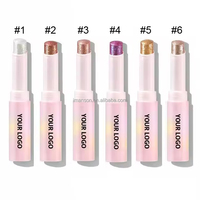Stick de fard à paupières scintillant multi-usages pour le visage et le corps, vegan, marque privée, finition scintillante, plusieurs couleurs