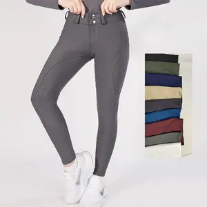 RTS Women's Equine Breeches Recycled Polyester Zipper Riding Leggings Full Grip Silicone Pants With Pocket