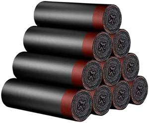 ถุงขยะพลาสติกสีดำมีเชือกผูกปากถุงใส่โลโก้ตามสั่งคุณลักษณะด้านความปลอดภัย - Product Image 3