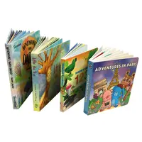 Детская книга с изображениями, твердый картон, полноцветная печать, персонализированная мультяшная иллюстрация, детская доска, книга
