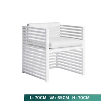 Moderne Aluminium-Legierung Outdoor-Freizeitsofa Wasserdicht Sonnenfest Rostfrei Gartenmöbel für Garten Innenhof Wintergarten Terrasse