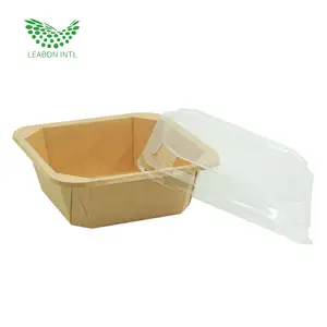 生分解性グリースプルーフ紙箱オーブン安全さまざまなサイズ堆肥化可能なベーキングペーパートレイ
