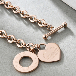 Pulseras de Cadena y Eslabones con Dijes de Corazón, Amor y Biblia, en Oro, Plata y Acero Inoxidable para Mujer - Product Image 6