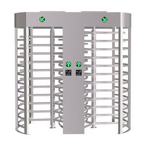 Double porte électrique automatique en acier inoxydable, barrière pour les piétons à pleine hauteur