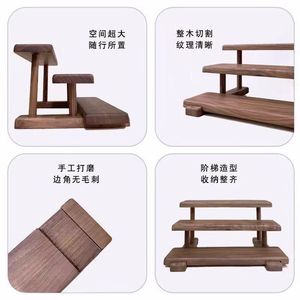 Wooden Multi Tier <b>Desktop</b> Organizer 40x26x18cm 3 Tier Standing Type Office Storage Rack - Product Image 2