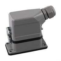 Connecteur rectangulaire industriel robuste à 6 broches, prise de machine à 6 cœurs, boîtier en aluminium, contact en cuivre pour les applications de ligne latérale