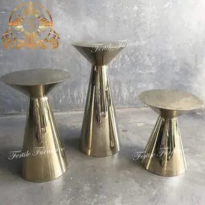 Metal golden light elegant hot design cake display bar table furniture