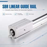 Guide linéaire en aluminium haute précision SBR, rail de guidage linéaire SBR10 SBR12 SBR16 SBR35 et bloc de roulement, longueur personnalisée