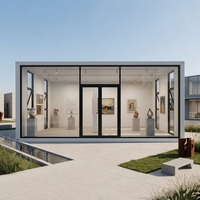 Conteneur Maison Préfabriqué Démontable Galerie d'Art Espace d'Exposition Modulaire Structure en Acier 20 40 Pieds