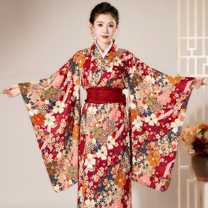Kimono Japonés con Estampados Florales de Poliéster, Ideal para Otoño, Juegos de Rol, Restaurantes, Estancias en Casa de Familia, Fotografía de Temporada para Mujeres, Modificado - Product Image 4