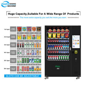 Magasin de détail réfrigéré Distributeur automatique Bouteille Snacks Fonctions de vente Code QR Carte de crédit Changement de pièce Retour Basé sur le cloud - Product Image 5