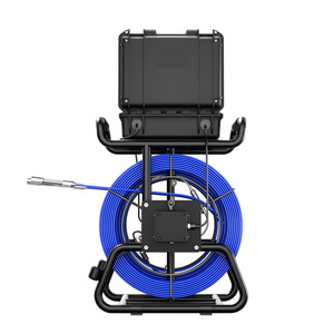 Caméra d'inspection <span class=keywords><strong>de</strong></span> canalisations 100FT/30M, caméra d'égout auto-nivelante, compteur <span class=keywords><strong>de</strong></span> distance, DVR, caméra <span class=keywords><strong>de</strong></span> plomberie 9 pouces avec double caméra/câbles - Product Image 3