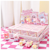 Vente en gros personnalisé mini mignon dessin animé flocage doux chat animaux figure mystère boîtes aveugles haut à la mode jouets enfants cadeau fabricants
