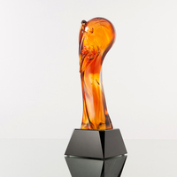 Trophée de basket-ball en verre et cristal Jadevertu Liuli, logo personnalisé, design gravé poli pour le slam dunk, meilleure collection