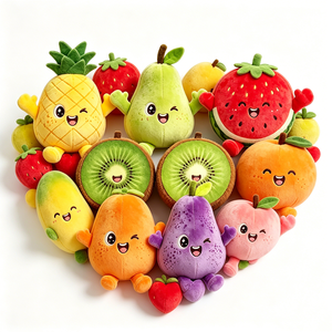 Lindos juguetes de peluche de frutas, animales de peluche suaves para niños unisex de 3 años en adelante, para aliviar el estrés, de 11 cm a 30 cm - Product Image 4