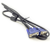 Cable Coaxial VGA de 15 Pines al por Mayor, 3+5, Chapado en Oro, Revestimiento de PVC, Azul, Macho a Macho, para Computadora, Cámara de Coche, Monitor, Proyector, etc.