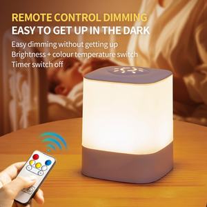 Lampe de nuit LED intelligente rechargeable par Type-C, à intensité variable, multifonctionnelle, en ABS, émission blanc chaud - Product Image 6