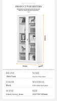 Fourniture directe d'usine Armoire de rangement de fichiers de bibliothèque en acier au design moderne avec 2 portes en verre et serrures à clés pour la maison et le bureau