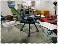 SPE-113T tres paletas color rápida de prendas de vestir de gran pantalla de seda impresora de plástico